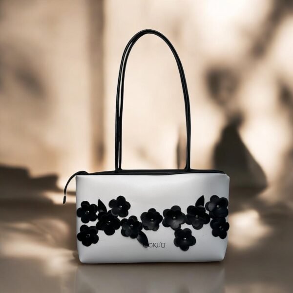 Black Floral Tote Bag